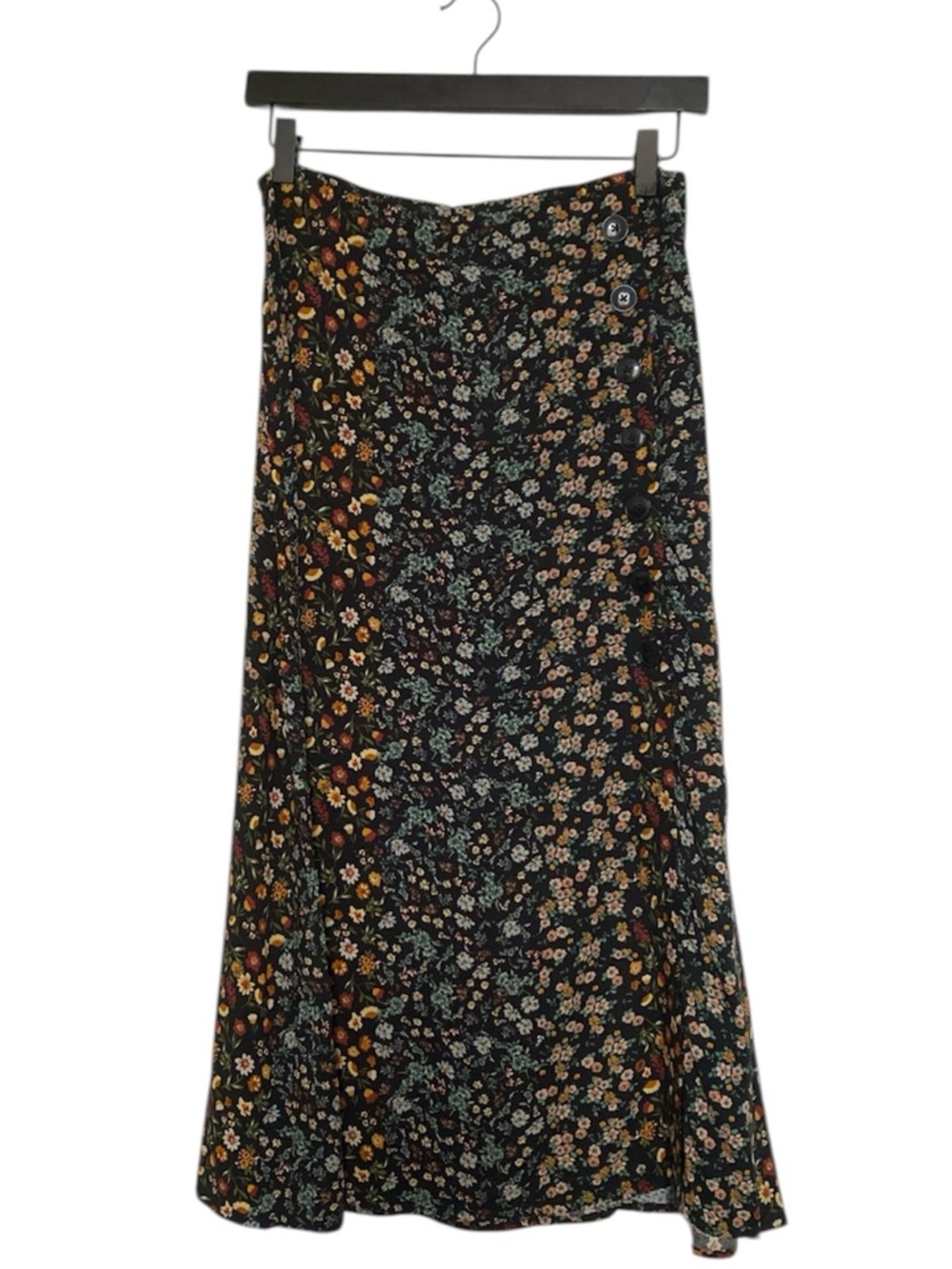 Stradivarius Faux Wrap Floral Skirt